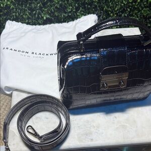 Brandon Blackwood Glossy Black Mini Bag